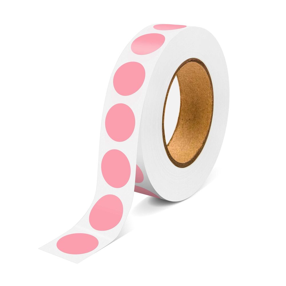 3852 1000PCS Pink Colored Dot Stickers Round Coding Circle Label Stickers